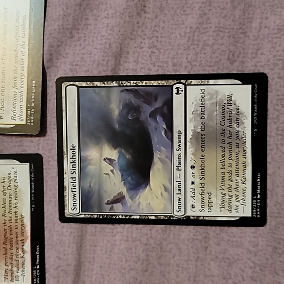 Set of 3 Magic The Gathering (MTG) Snow Land Trading Cards - Picture 4 of 5